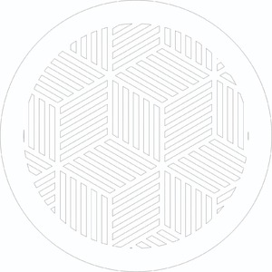№110 Решетка магнитная, белая, круглая (кубы) D100 (наружный 130)