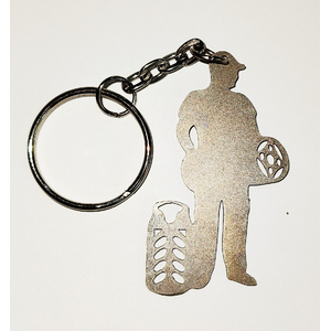 Брелок "Монтажник"  (нержавеющая сталь) 50х30х0,8 мм