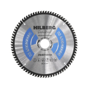 Диск пильный Hilberg Industrial Алюминий 216мм 216х80Тх30мм