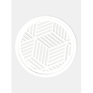 Решетка пластиковая белая (Кубы) D100