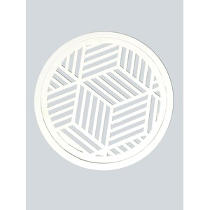Решетка пластиковая белая (Кубы) D75