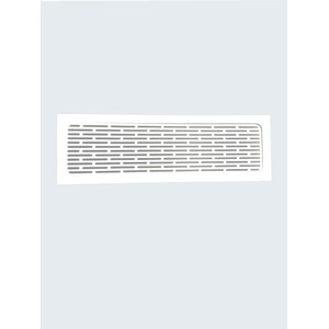 Решетка пластиковая прямоугольная белая (Полосы) 286*76 мм