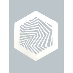 Решетка полистирол для натяжного потолка белая шестигранная Зигзаг 50*50 мм №78
