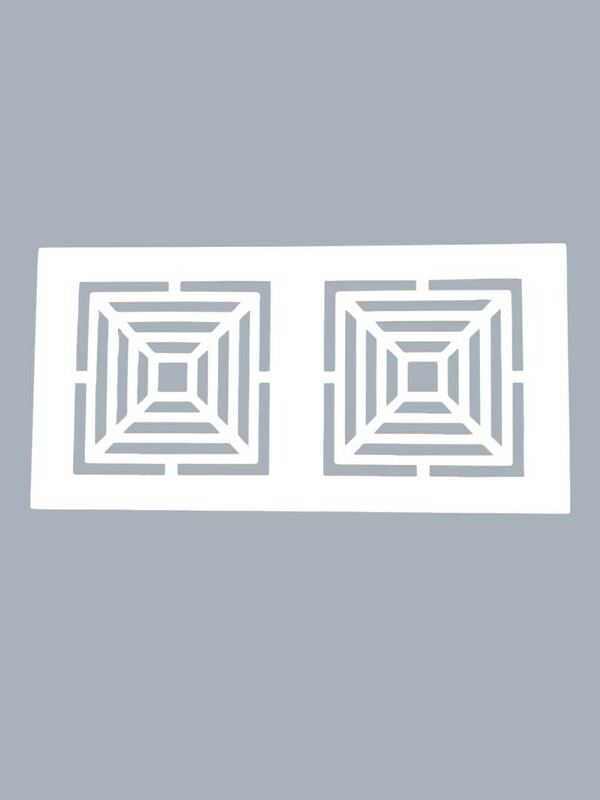 Решетка полистирол для натяжного потолка белая прямоугольная Квадраты 50*100 мм №80