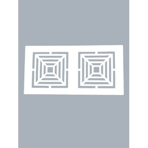 Решетка полистирол для натяжного потолка белая прямоугольная Квадраты 50*100 мм №80