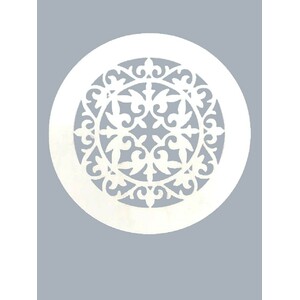 Решетка полистирол белая круглая Абстракция 50*50 мм №75